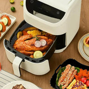 Air Fryer Silicone Pot Basket Liner Non Stick Reusable Baking Tray Accessories - Grey V528-COMAL-GREY-829926
