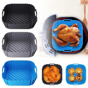 Air Fryer Silicone Pot Basket Liner Non Stick Reusable Baking Tray Accessories - Grey V528-COMAL-GREY-829926