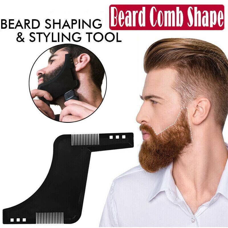 Beard Shaping Styling Template Comb Tool for Trimming Jawline Mustache Sideburns V528-COMB-BLACK-454621