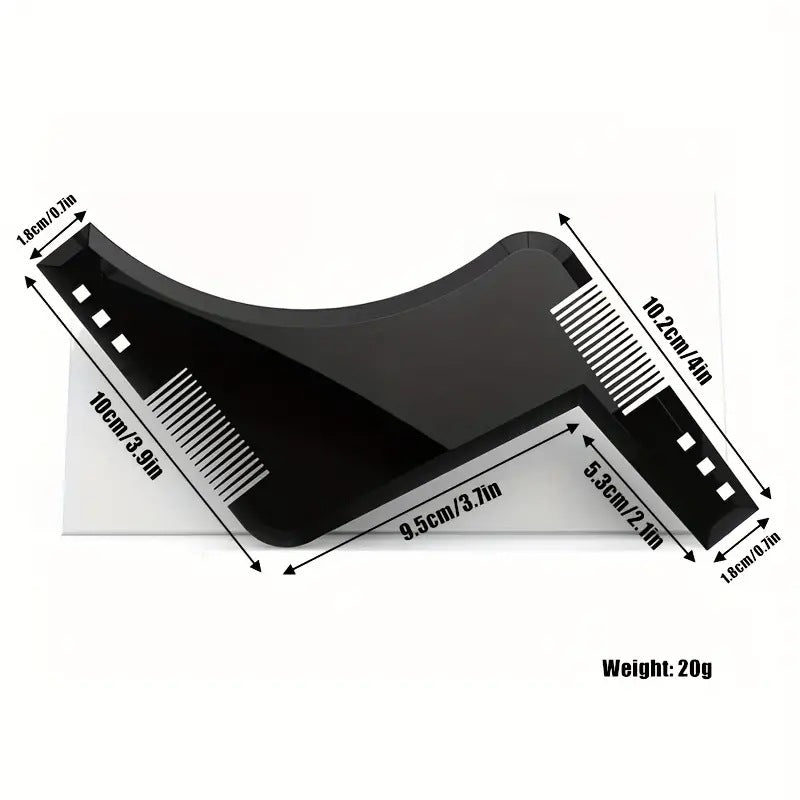 Beard Shaping Styling Template Comb Tool for Trimming Jawline Mustache Sideburns V528-COMB-BLACK-454621