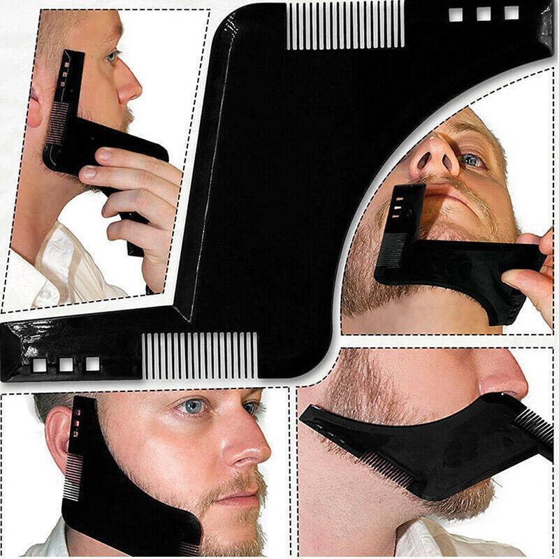 Beard Shaping Styling Template Comb Tool for Trimming Jawline Mustache Sideburns V528-COMB-BLACK-454621