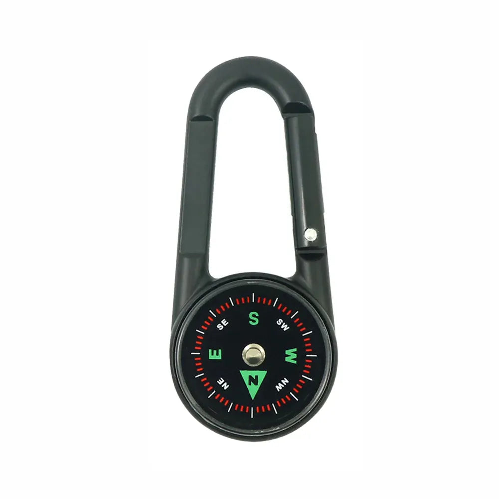 Compass Double Sided Portable Hiking Climbing Guide with Buckle Outdoor V528-COMPASS-DC27T2-BLACK-749158