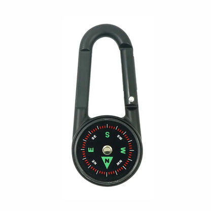 Compass Double Sided Portable Hiking Climbing Guide with Buckle Outdoor V528-COMPASS-DC27T2-BLACK-749158
