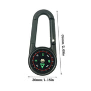Compass Double Sided Portable Hiking Climbing Guide with Buckle Outdoor V528-COMPASS-DC27T2-BLACK-749158