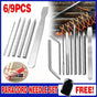 6/9 Pcs Stainless Steel Paracord Bracelet Fid Lacing Stitching Needles Tool Set - 6PCS V528-COMPILATIONNEEDLE-6PCS-46729