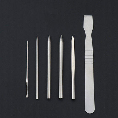 6/9 Pcs Stainless Steel Paracord Bracelet Fid Lacing Stitching Needles Tool Set - 6PCS V528-COMPILATIONNEEDLE-6PCS-46729