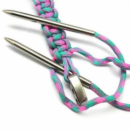 6/9 Pcs Stainless Steel Paracord Bracelet Fid Lacing Stitching Needles Tool Set - 6PCS V528-COMPILATIONNEEDLE-6PCS-46729