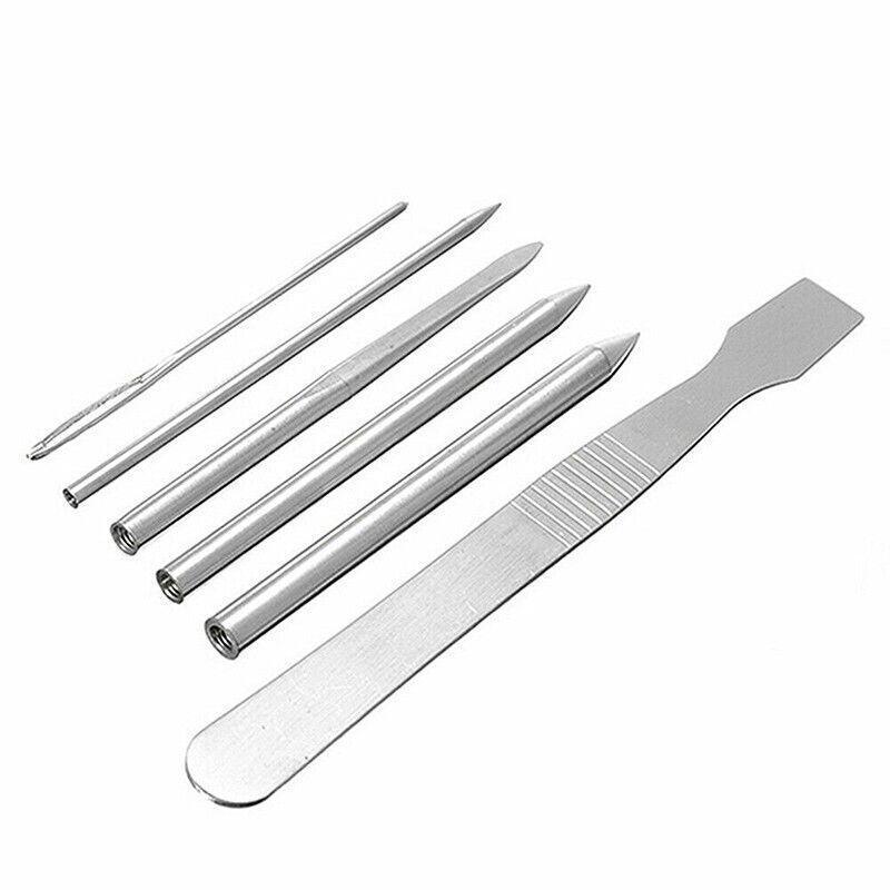 6/9 Pcs Stainless Steel Paracord Bracelet Fid Lacing Stitching Needles Tool Set - 6PCS V528-COMPILATIONNEEDLE-6PCS-46729