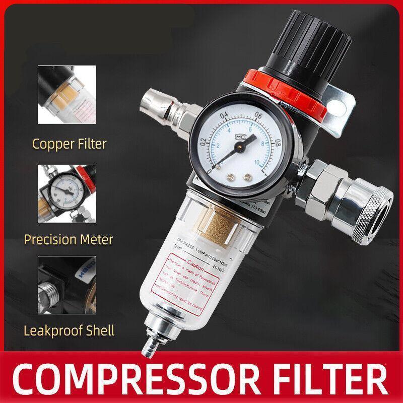1/4'' Air Compressor Filter Kit with Water Separator & Regulator V528-COMPRESSORFILTER-206368