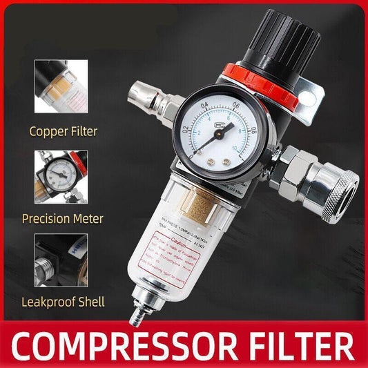1/4'' Air Compressor Filter Kit with Water Separator & Regulator V528-COMPRESSORFILTER-206368