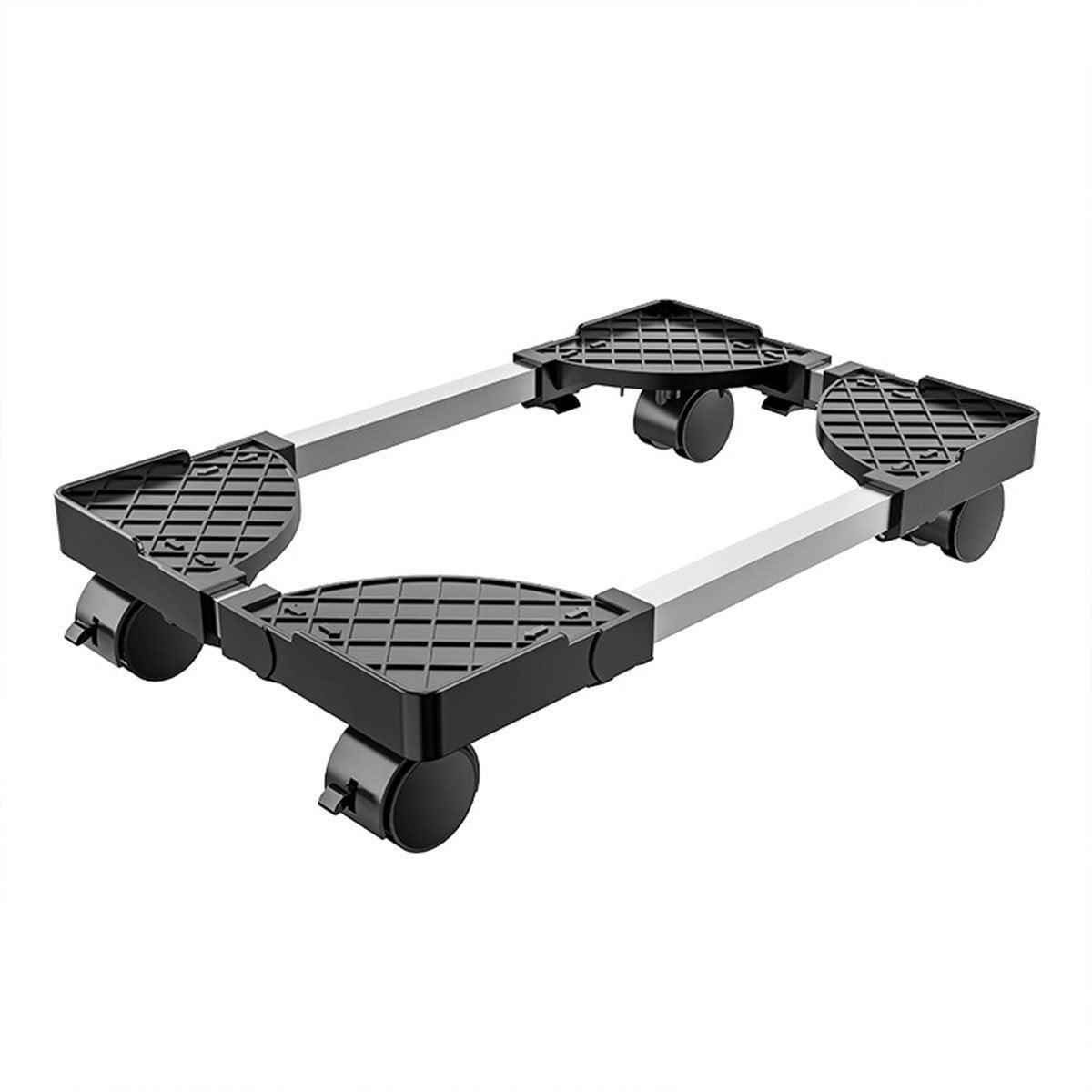 Adjustable Desktop Computer Tower Stand Telescopic Chassis Holder with Wheels V528-COMPUTER-BRACKET-BLACK-672242