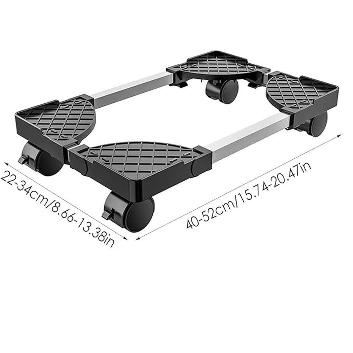 Adjustable Desktop Computer Tower Stand Telescopic Chassis Holder with Wheels V528-COMPUTER-BRACKET-BLACK-672242