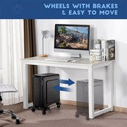 Adjustable Desktop Computer Tower Stand Telescopic Chassis Holder with Wheels V528-COMPUTER-BRACKET-BLACK-672242
