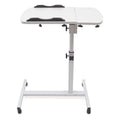 Adjustable Folding Computer Desk Stand Floor-Standing Movable Bedside Table - White V528-COMPUTER-DESK-STAND-WHITE-596541