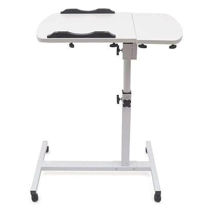 Adjustable Folding Computer Desk Stand Floor-Standing Movable Bedside Table - White V528-COMPUTER-DESK-STAND-WHITE-596541