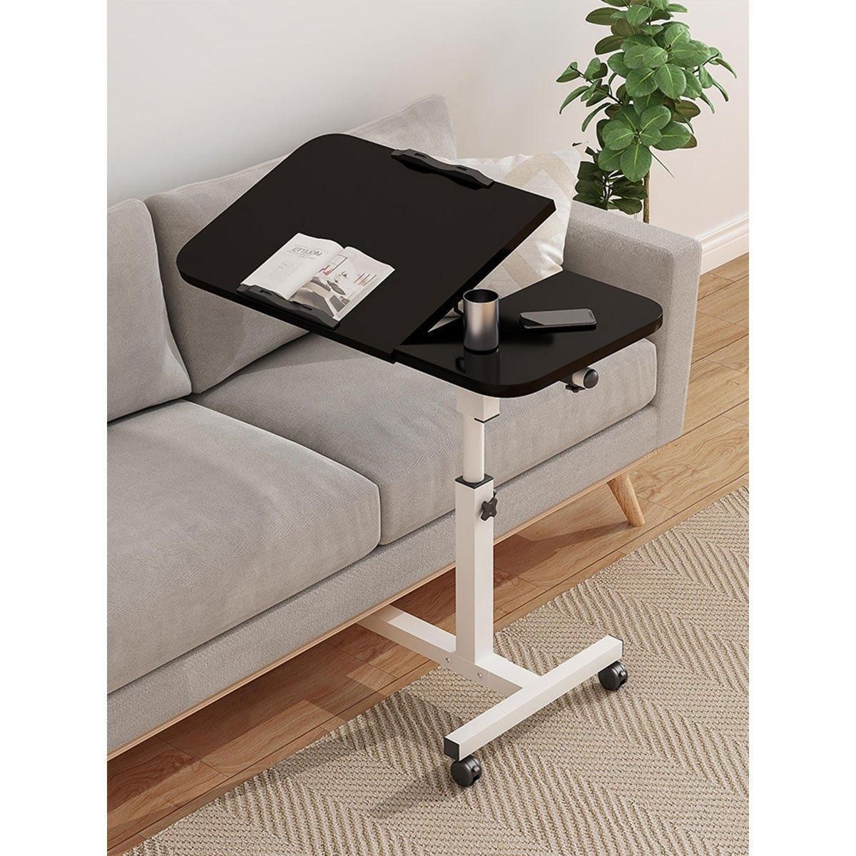Adjustable Folding Computer Desk Stand Floor-Standing Movable Bedside Table - Black V528-COMPUTER-STAND-BLACK-314949