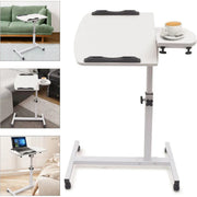 Adjustable Folding Computer Desk Stand Floor-Standing Movable Bedside Table - Black V528-COMPUTER-STAND-BLACK-314949