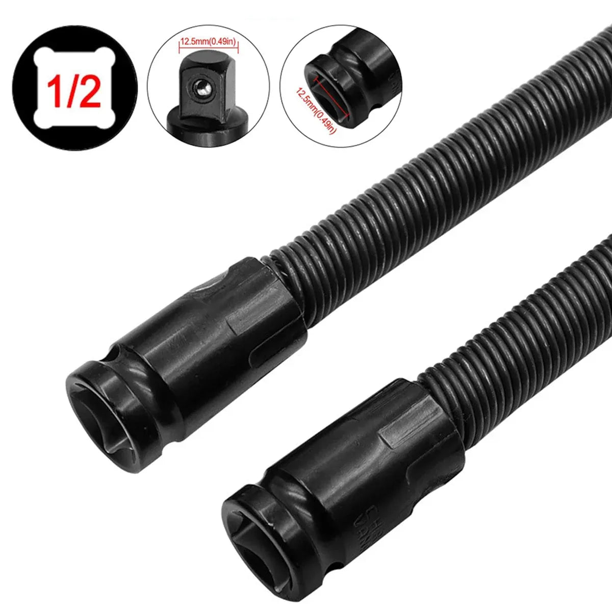 4pcs Electric Wrench Flexible Shaft Coupling Rod Spring Sleeve Universal Tool - 35cm V528-CONNECTING-TOOL-4PCS-36CM-222266