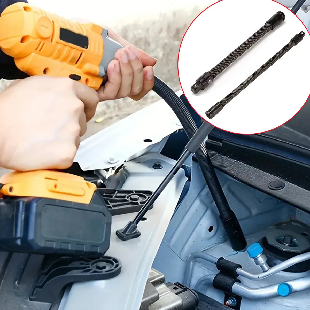 4pcs Electric Wrench Flexible Shaft Coupling Rod Spring Sleeve Universal Tool - 35cm V528-CONNECTING-TOOL-4PCS-36CM-222266