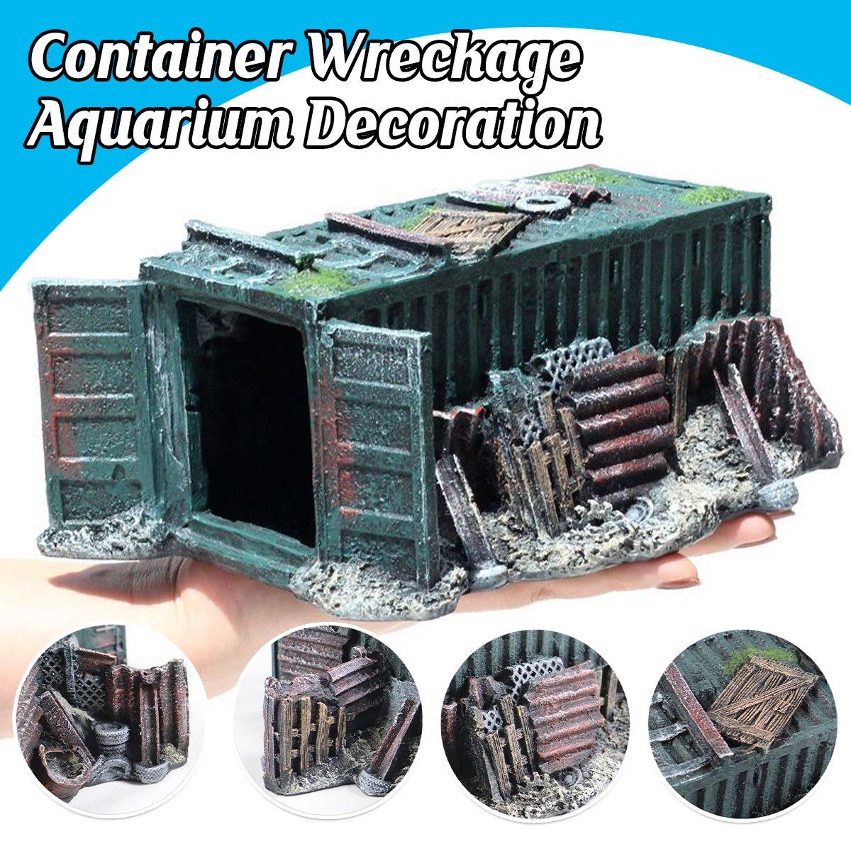 Fish Tank Aquascape Hiding Cave Shrimp Fish Shelter Aquarium Decoration House V528-CONTAINER-DECORATION-518033