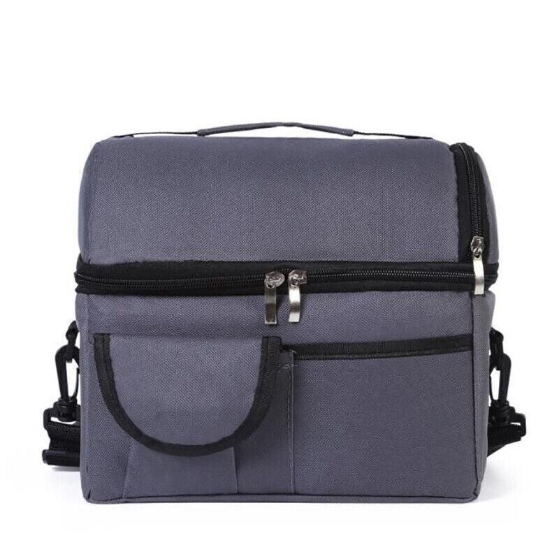 Insulated Lunch Bag Box Tote Cooler For Women Men Hot Cold Food Thermal - Wine Red V528-CONVENIENTBAG-WINERED-33855