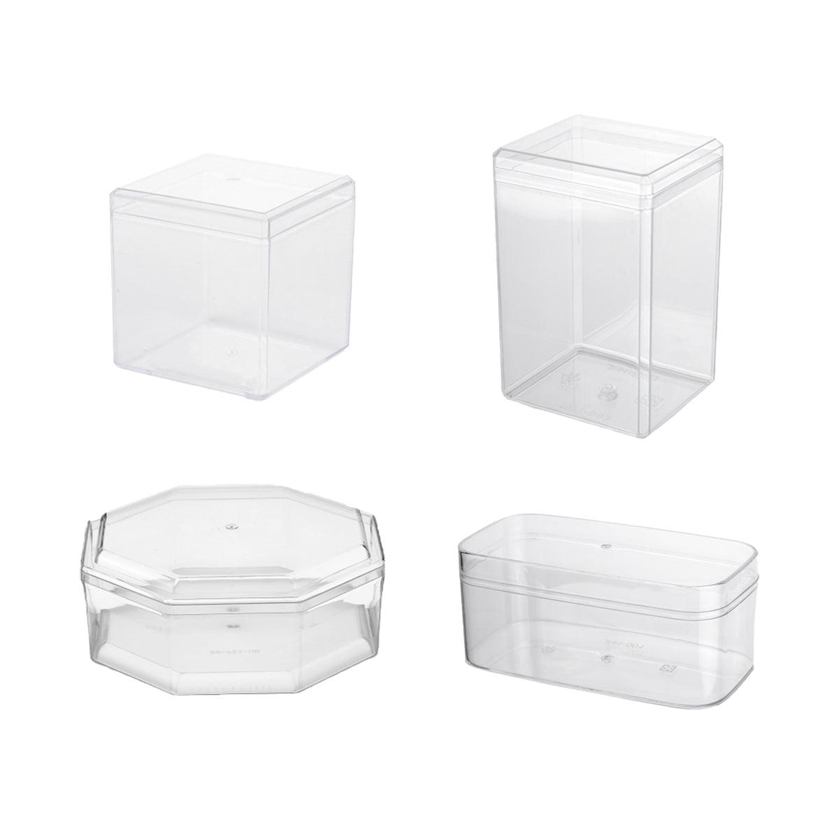 20pcs Transparent Biscuit Box Plastic Cake Box Pastry Dessert Storage Container - 7.5x7.5CM V528-COOKIE-BOX-20PCS-610686