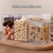 20pcs Transparent Biscuit Box Plastic Cake Box Pastry Dessert Storage Container - 7.5x7.5CM