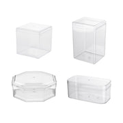 20pcs Transparent Biscuit Box Plastic Cake Box Pastry Dessert Storage Container - 5.5x9.5cm