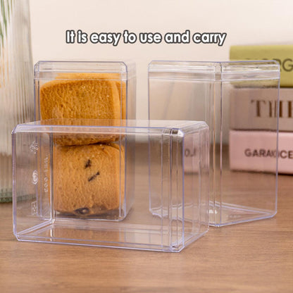 20pcs Transparent Biscuit Box Plastic Cake Box Pastry Dessert Storage Container - 5.5x9.5cm V528-COOKIE-BOX-20PCS-977783