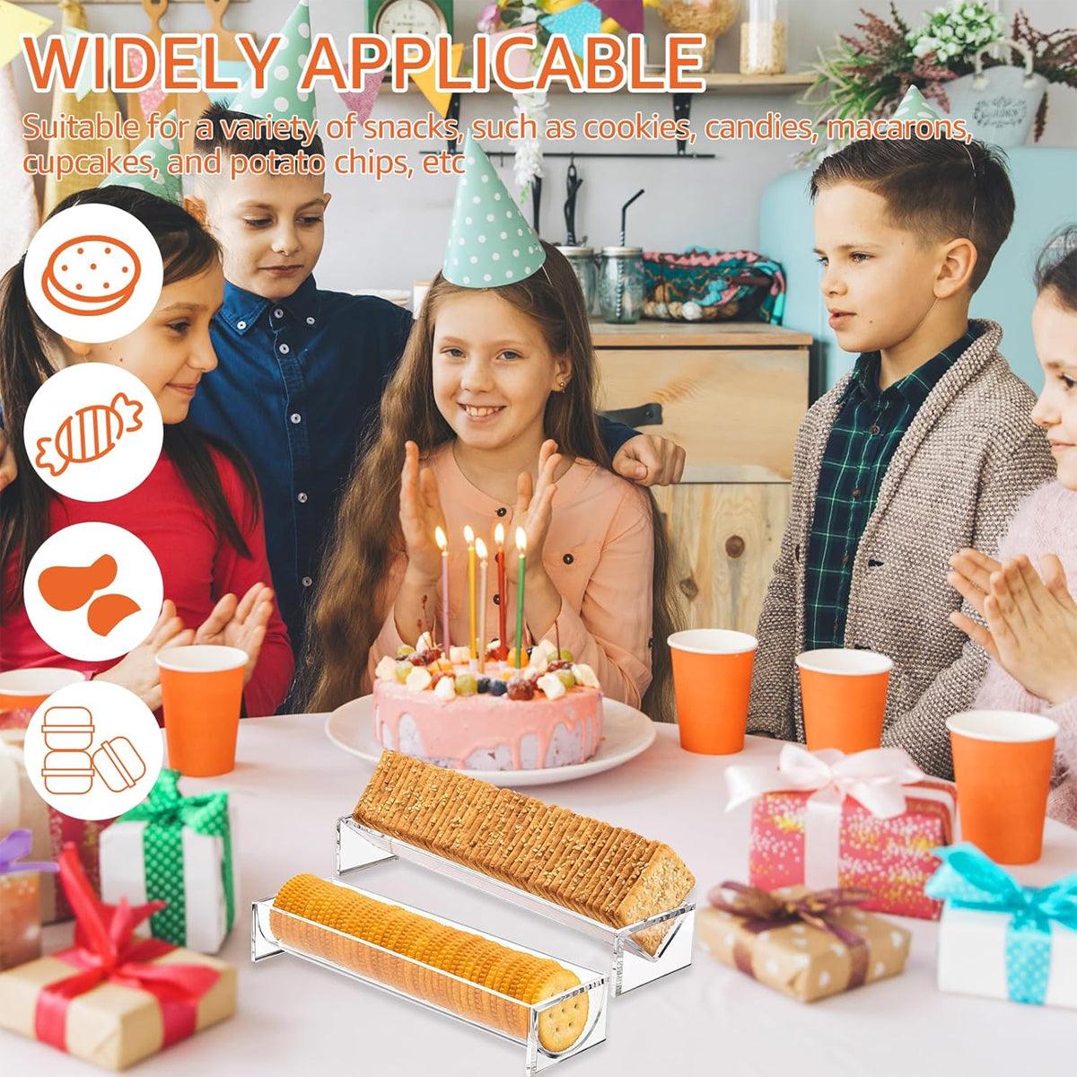 1PC Transparent Rectangular Biscuit Display Rack Food Dessert Wedding Cake Stand V528-COOKIE-STAND-VU-236432