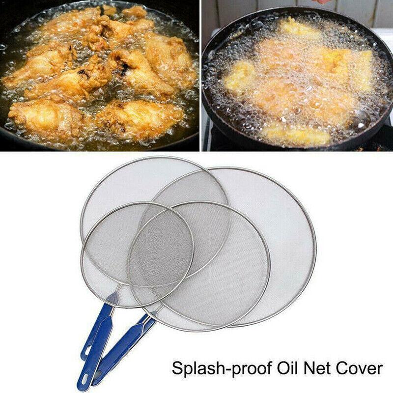 4Size Anti Splatter Guard Oil Net Splash Cover Pan Screen Kitchen Cooking Frying - 21CM V528-COOKINGFRYING-21CM-74120