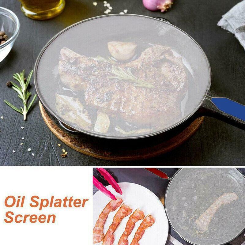 4Size Anti Splatter Guard Oil Net Splash Cover Pan Screen Kitchen Cooking Frying - 29CM