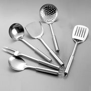 6PCS Stainless Steel Kitchen Utensil Set with Frying Spatula Colander and Spoon V528-COOKWARE-6PCS-258789