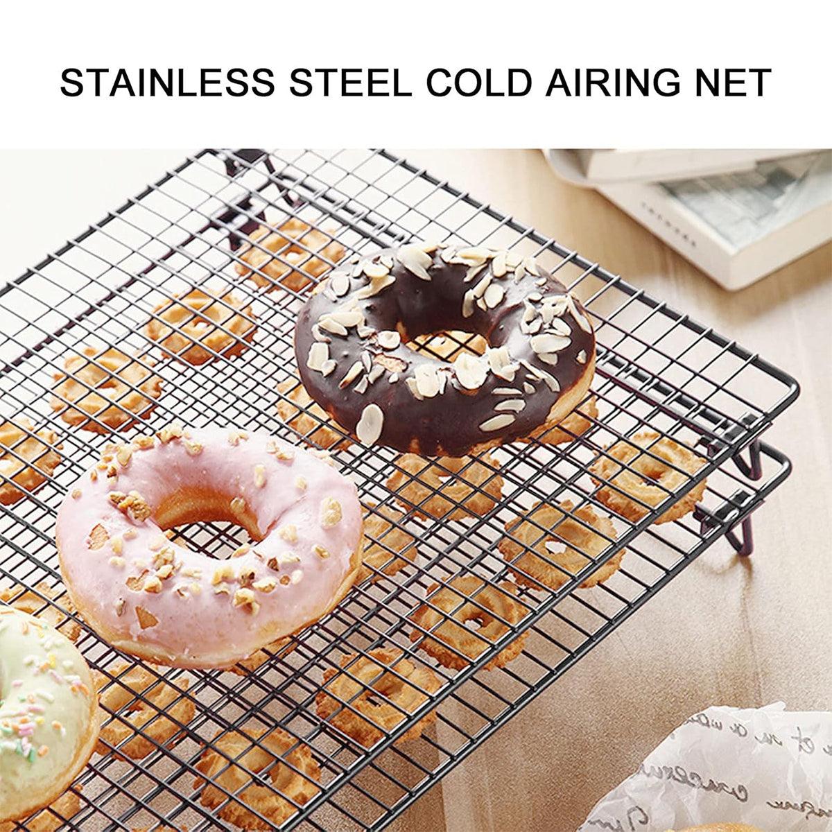 Collapsible Black Mesh Cake Cooling Rack Foldable Baking Tray for Kitchen Use V528-COOLING-164848