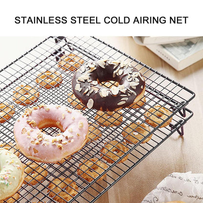 Collapsible Black Mesh Cake Cooling Rack Foldable Baking Tray for Kitchen Use V528-COOLING-164848
