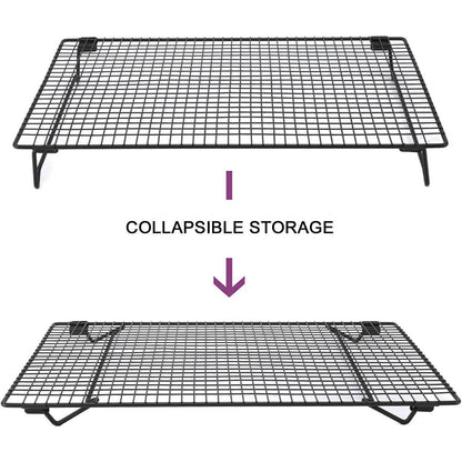 Collapsible Black Mesh Cake Cooling Rack Foldable Baking Tray for Kitchen Use V528-COOLING-164848