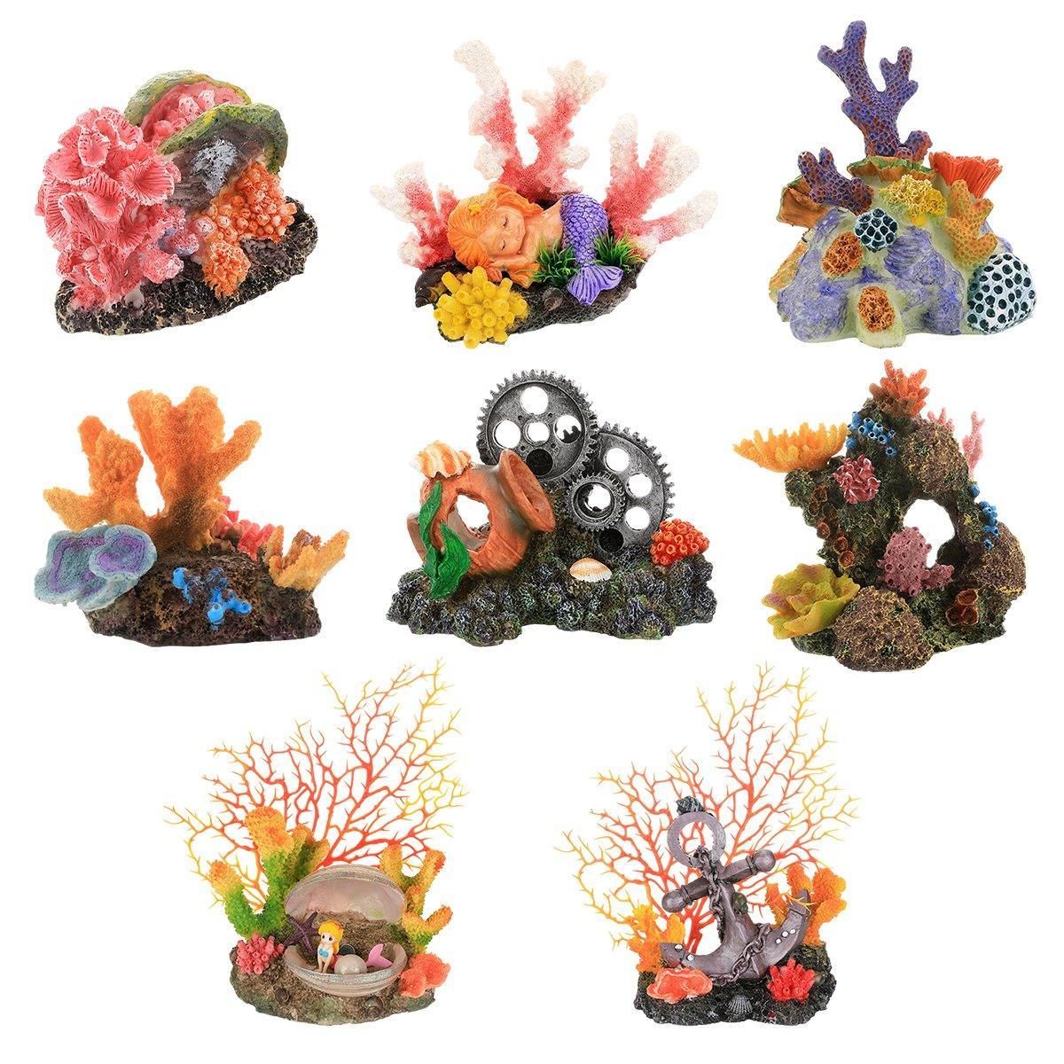 Aquarium Resin Coral Decorations for Fish Tank Marine Simulation Micro Landscape - GH1641 V528-CORALLINE-GH1641-732020