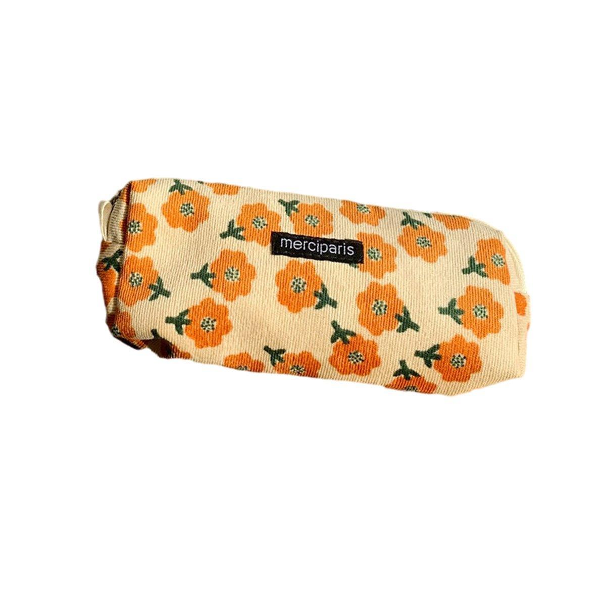 Large Capacity Pencil Case Organiser Bag Stationery Holder School Travel Pouch - Green Beige Plaid V528-CORDUROY-PENCIL-CASE-LMG-101400