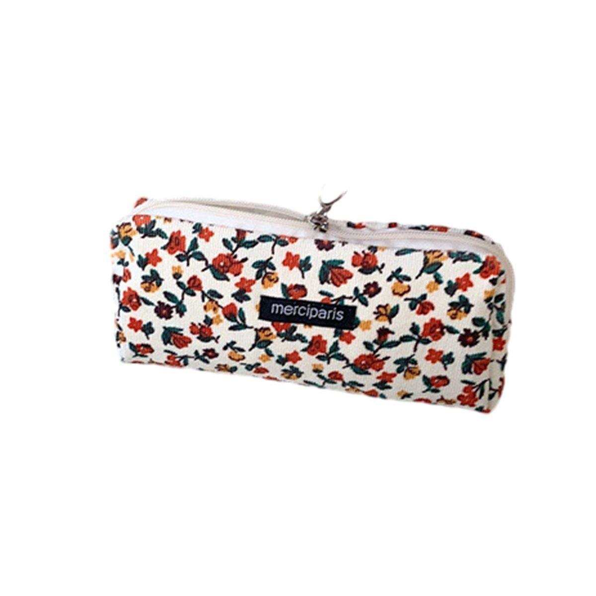 Large Capacity Pencil Case Organiser Bag Stationery Holder School Travel Pouch - Green Beige Plaid V528-CORDUROY-PENCIL-CASE-LMG-101400