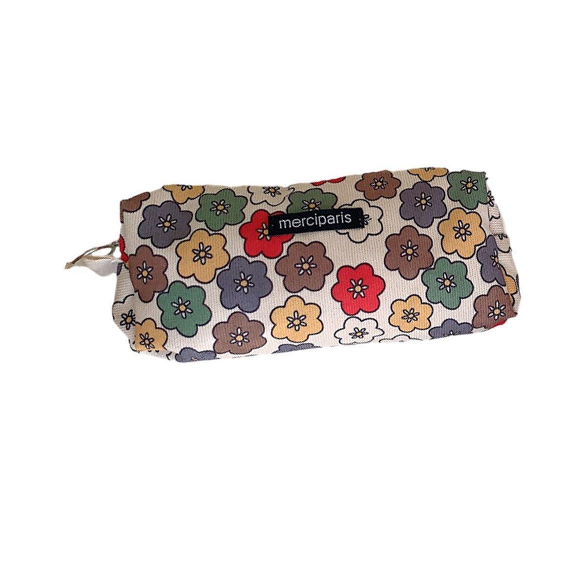 Large Capacity Pencil Case Organiser Bag Stationery Holder School Travel Pouch - Green Beige Plaid V528-CORDUROY-PENCIL-CASE-LMG-101400