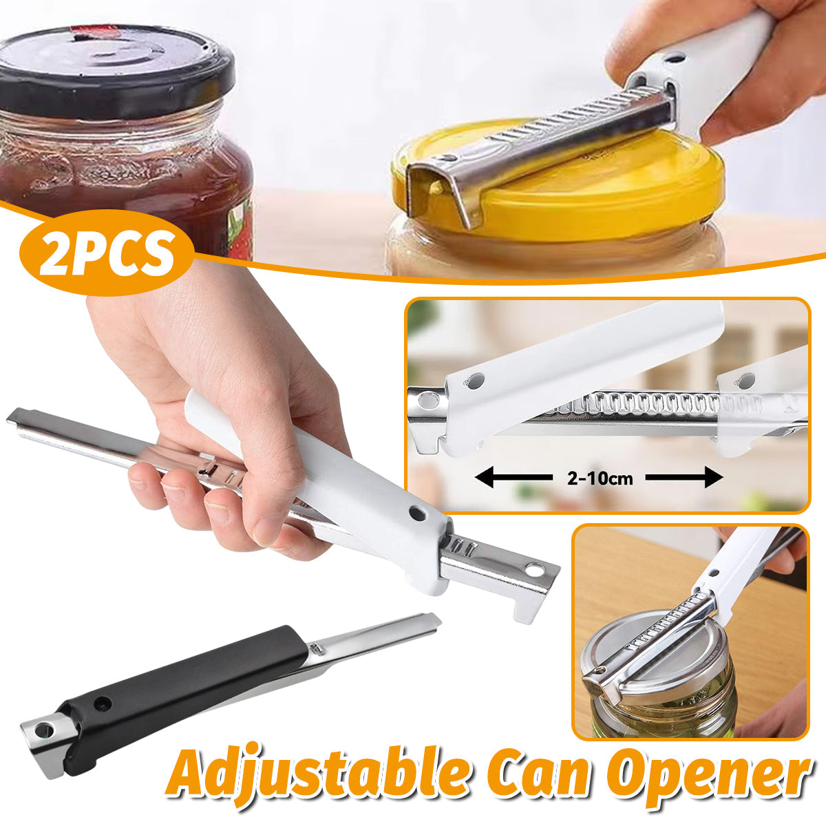 Adjustable Can Opener 2PCS Jar Bottle Cap Screw Lid Remover Tool for Kitchen Use V528-CORKSCREW-2PCS-668842