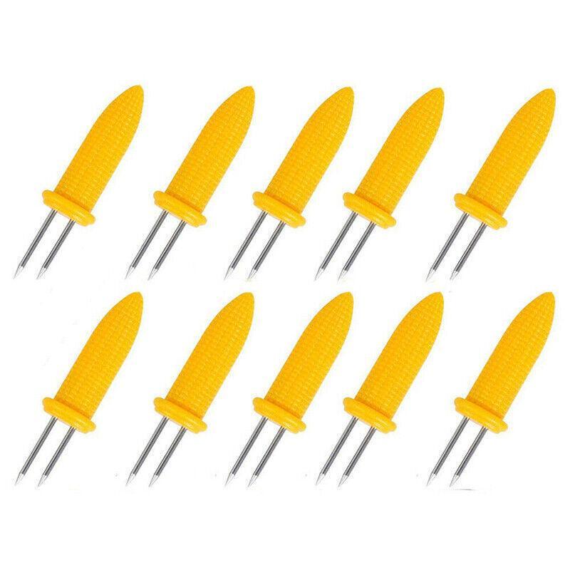 BBQ Corn Holders Set of 10 Reusable Stainless Steel Skewers for Kitchen and Grill V528-CORN-10PCS-98524