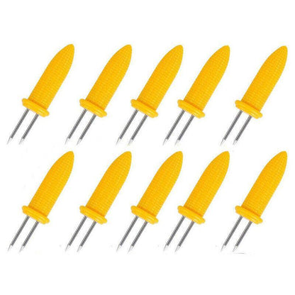 BBQ Corn Holders Set of 10 Reusable Stainless Steel Skewers for Kitchen and Grill V528-CORN-10PCS-98524