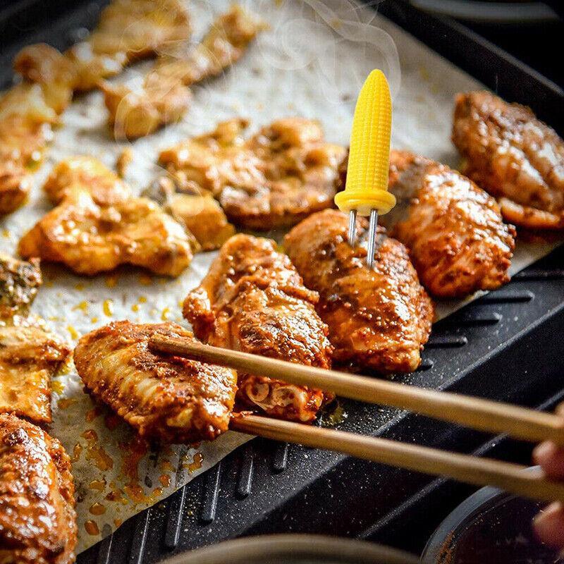 BBQ Corn Holders Set of 10 Reusable Stainless Steel Skewers for Kitchen and Grill V528-CORN-10PCS-98524