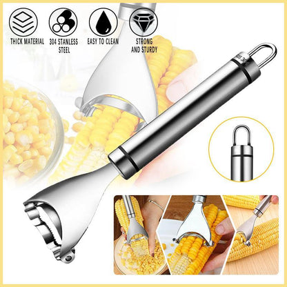 One-Step Corn Peeler Thresher Tools Kitchen Cob Kerneler Cutter Stripper Remover V528-CORN-38984