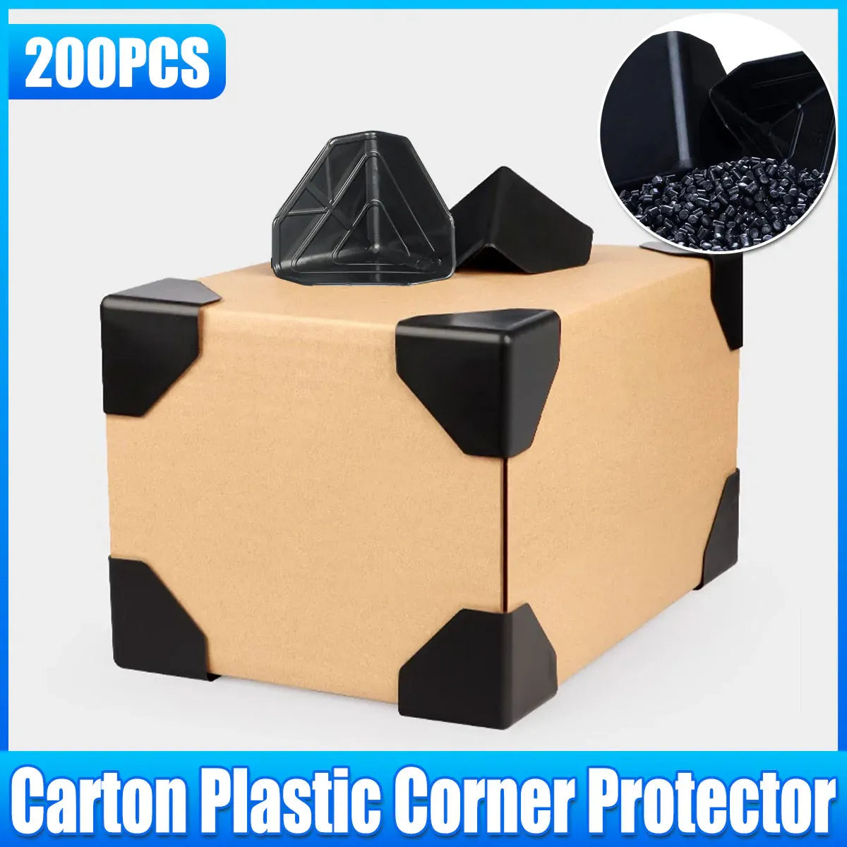 200pcs Plastic Corner Protectors Carton Anti Collision Box Edge Protection Guard V528-CORNER-BEAD-200PCS-311082