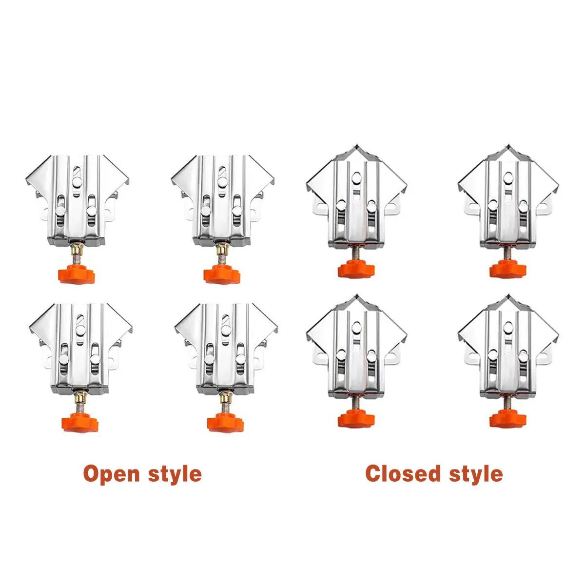 Angle Clamp Set 4pcs 90-Degree Adjustable L Shape Corner Woodworking Position - Closed style V528-CORNER-CLAMP-BKA4-786931