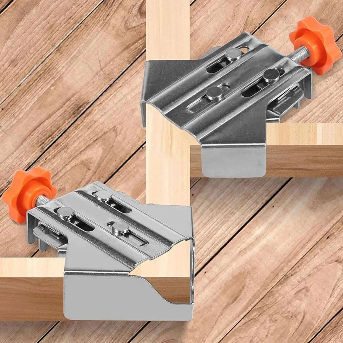 Angle Clamp Set 4pcs 90-Degree Adjustable L Shape Corner Woodworking Position - Closed style V528-CORNER-CLAMP-BKA4-786931