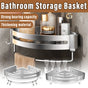 Wall Mounted Bathroom Shelf Triangle Corner Shower Storage Rack for Toiletries - Single layer with rod V528-CORNER-RACK-SILVER-ROD-251552