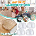 Transparent PVC Table Corner Guards Anti-Collision Protective Covers for Furniture - 4 PCS V528-CORNERPROTECT-4PCS-929358